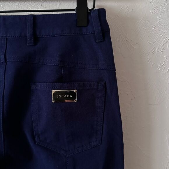 Escada Deep Violet Purple Jeans with Gold Tone Hardware Size 34 EU / 4 US - Picture 3 of 14